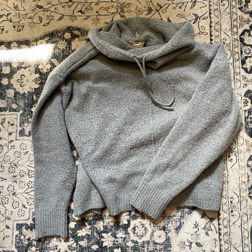 It’s Our Time Heather Gray Cowl Neck Sweater